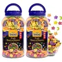 Swad Fruit Stars & Moons Breakfast Cereal Multigrain (Made with Oats Rice Corn Children Cereal) 2 Jars 650 g