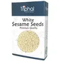 TRIPHAL Roasted White Sesame Seeds | Premium Quality | Edible Seeds | Clean and Sorted -200Gm