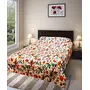 Vermilion Lifestyle Kantha Stitch Bedcover/AC Quilt. Pure Cotton King Size 90x108 in. (White)