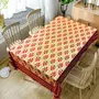 Vermilion Lifestyle Hand Block Printed 100% Cotton Rectangular Table Cloth with 6 Napkins for 6 Seater Dining Table | (Classic Floral 220 Inch X 140 cm.)