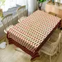 Vermilion Lifestyle Hand Block Printed 100% Cotton Rectangular Table Cloth with 6 Napkins for 6 Seater Dining Table | (Red Floral 220 Inch X 140 cm.)