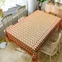 Vermilion Lifestyle Hand Block Printed 100% Cotton Rectangular Table Cloth with 6 Napkins for 6 Seater Dining Table | (Pink Floral 220 Inch X 140 cm.)