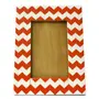 Silkrute Handcrafted Table Wooden Photoframe - Premium Ethnic Design - Red & White