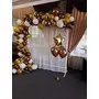 Products HD Metallic Finish Balloons for Brthday / Anniversary Party Decoration ( Brown Gold White ) Pack of 60