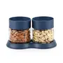 Cello Modustack Glassy Container Set of 2 with Tray Mid Night Blue